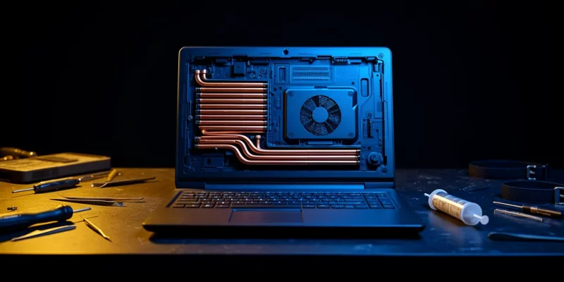 Buy Thermal Grizzly Singapore — gaming laptop with heatsink and thermal paste syringe