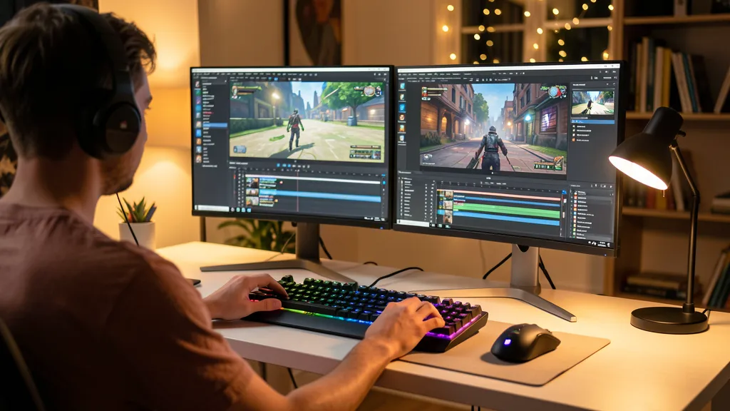 Student PC gaming and video editing setup Singapore