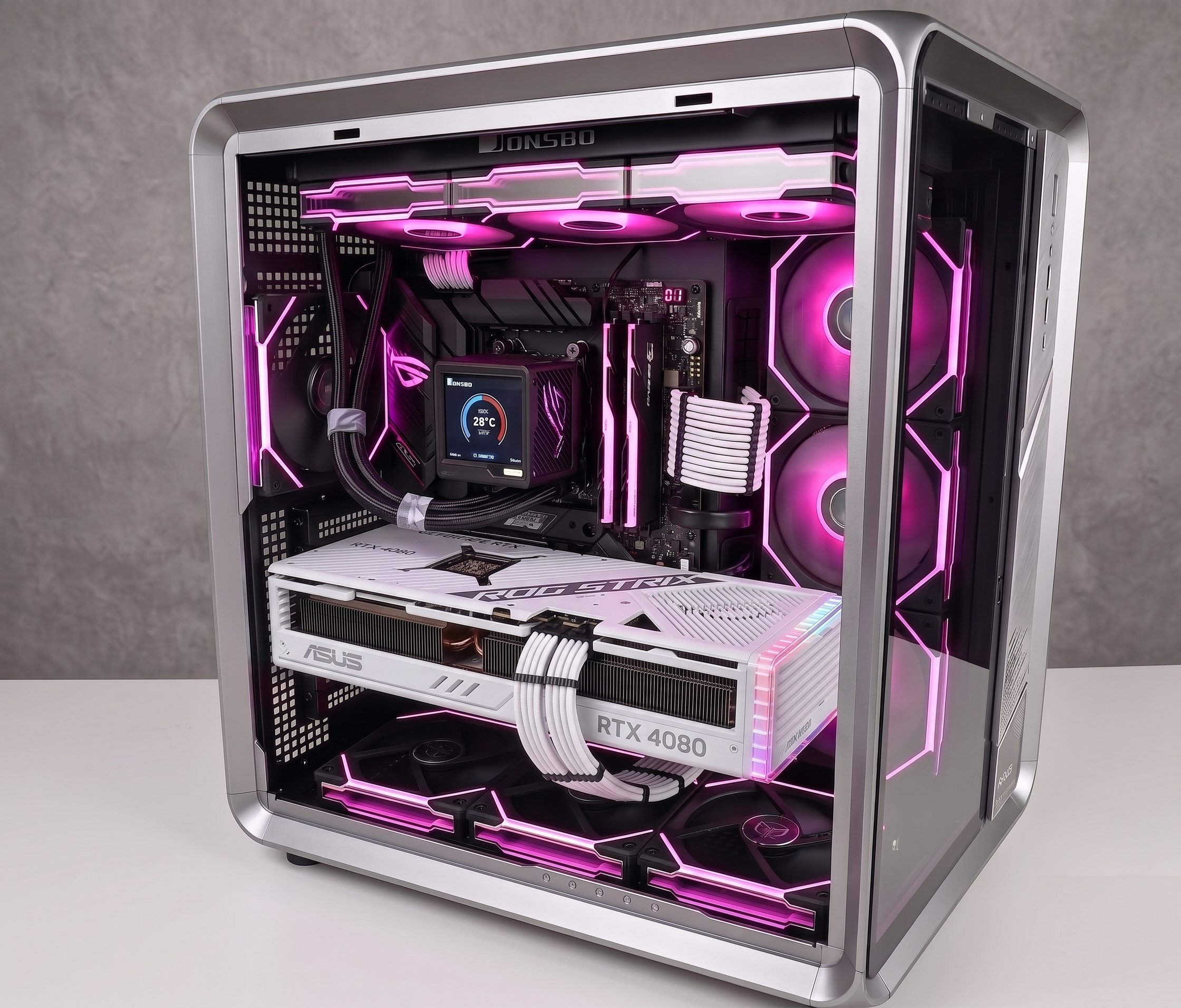 Jonsbo case RTX 4080 pink RGB build Singapore