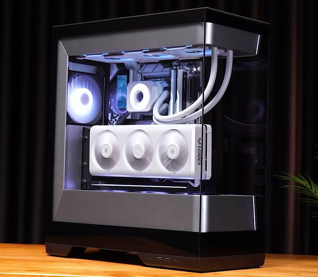Black tempered glass AIO gaming PC Singapore